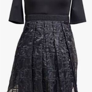 15. Tracy Reese Black Dress with Textured Detail